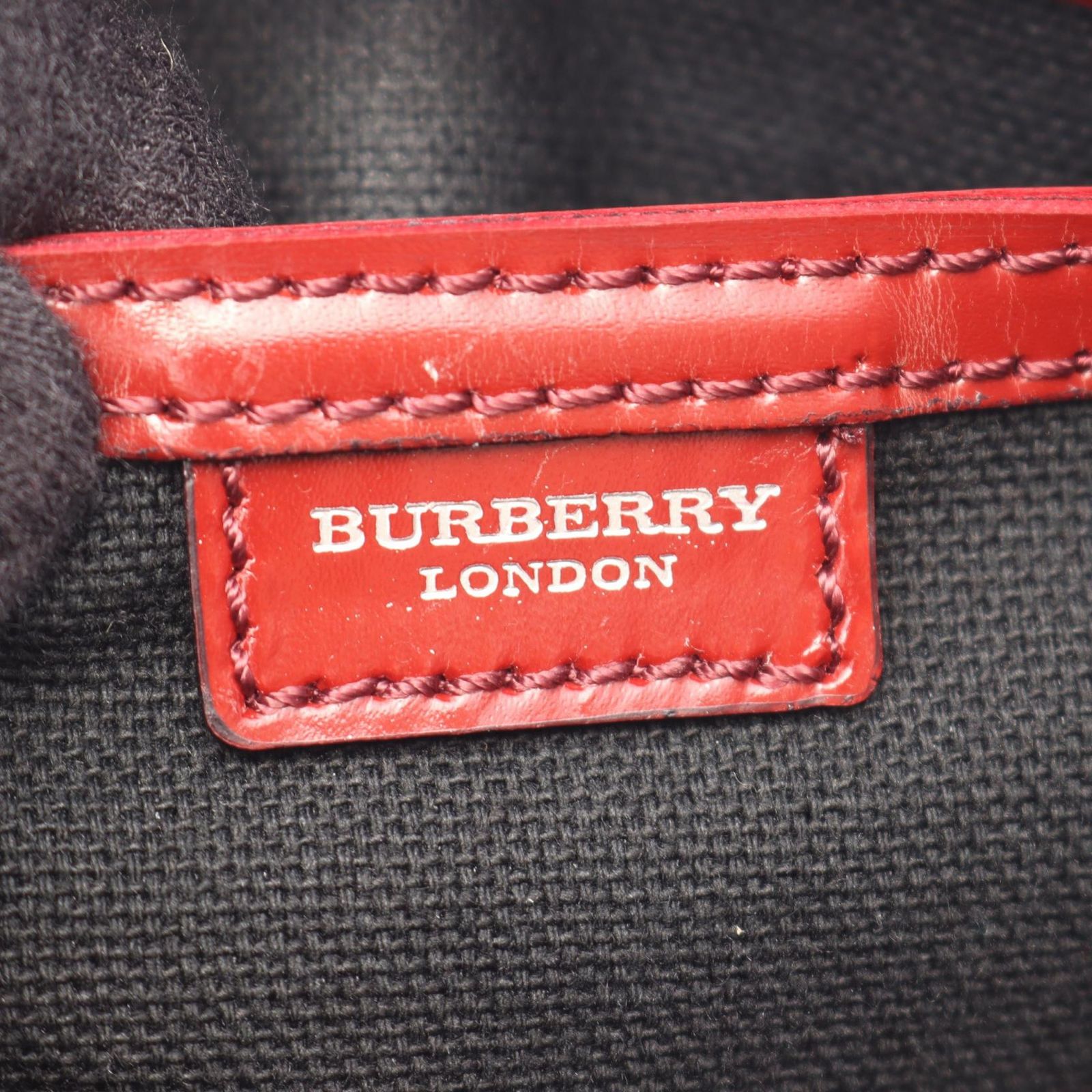 バーバリー BURBERRY ハンドバッグ ヘイマーケットチェック ボウリングバッグ ベージュ/レッド/ブラック PVCコーティングキャンバス レザー ヘイマーケット ボウリングバッグ ミディアム