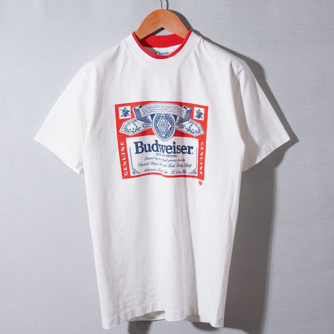 バドワイザー　budweiser ロンT バイカー　バイク　2006 古着 90s USA製 バドワイザー Budweiser Tシャツ M リンガーシャツ ホワイト