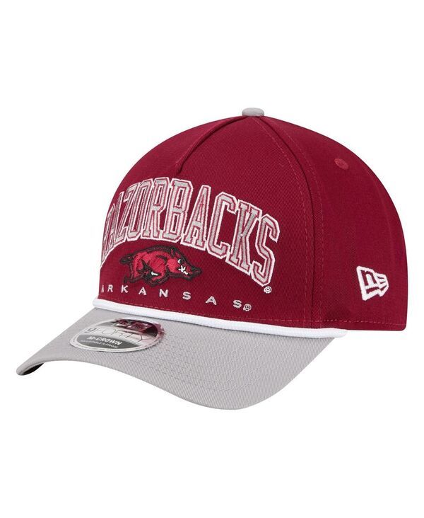 ニューエラ メンズ アクセサリー 帽子 New Era MensCardinalGray Arkansas Razorbacks Arch TwoTone Rope 9FORTY AFrame MCr