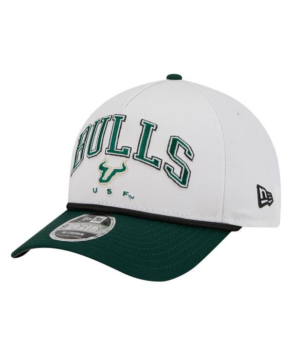 ニューエラ メンズ アクセサリー 帽子 New Era Mens WhiteGreen South Florida Bulls Arch TwoTone Rope 9FORTY AFrame MCro