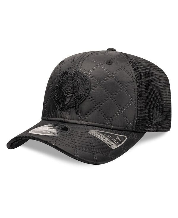 ニューエラ メンズ アクセサリー 帽子 キルティング ナイロン New Era Mens Black Boston Celtics Quilted Nylon 9SEVENTY Trucker Adj