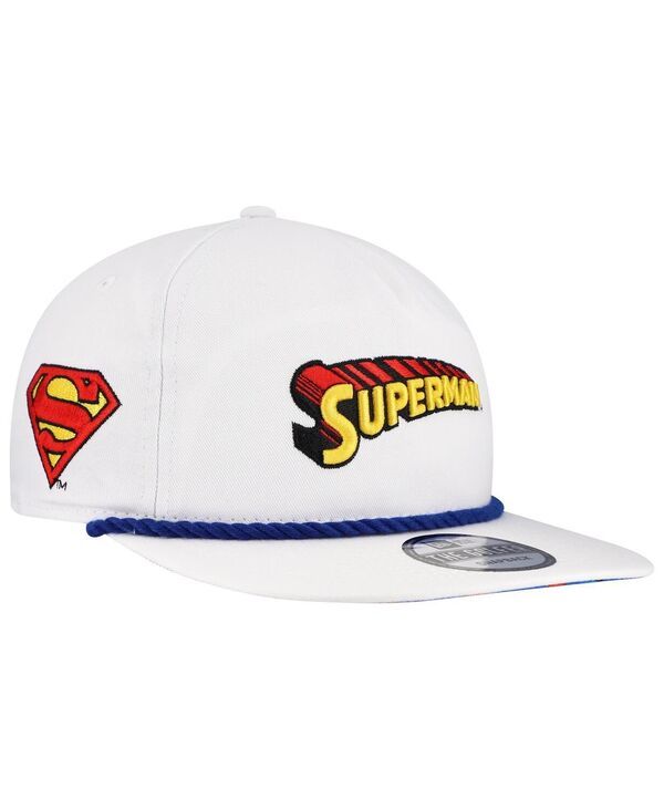 ニューエラ メンズ アクセサリー 帽子 New Era Mens White Superman Golfer Adjustable Hat White ホワイト