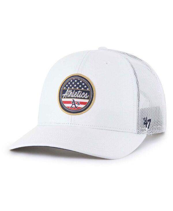 47 ブランド メンズ アクセサリー 帽子 47 Brand Mens White Athletics Homage Adjustable Trucker Hat White ホワイト