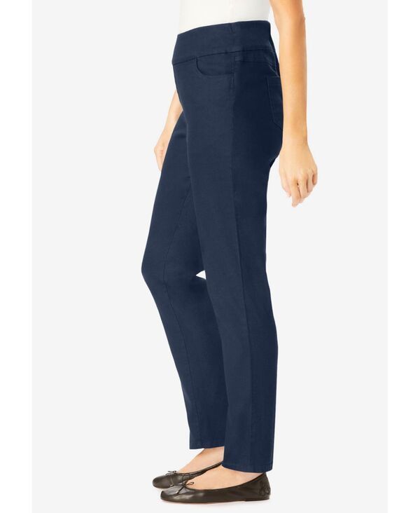 ウーマン ウィズイン レディース ボトムス デニムパンツ デニム Woman Within Womens Within FlexFit PullOn StraightLeg Denim Jean Na