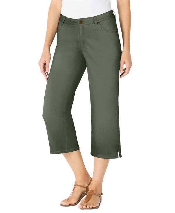 ウーマン ウィズイン レディース ボトムス デニムパンツ デニム キャップ ジーンズ Woman Within Womens Within Stretch Denim FivePocket Capri