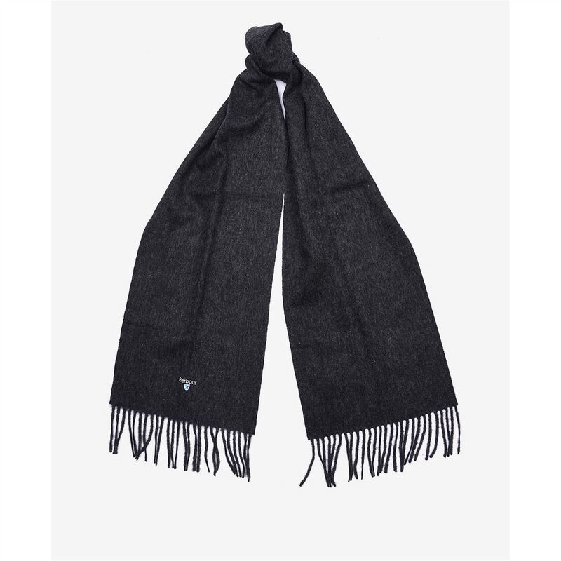 バブアー メンズ アクセサリー マフラー・ストール・スカーフ ウール Barbour Plain Lambswool Scarf Charcoal チャコール
