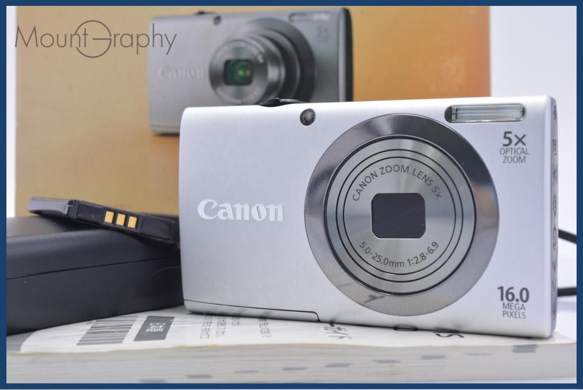 【美品・動作保証】 キヤノン Canon PowerShot A2300 5x 元箱、バッテリー、充電器、取扱説明書付属 同梱無料 #my509