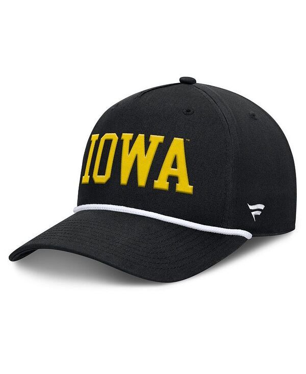 ファナティクス メンズ アクセサリー 帽子 Fanatics Mens Black Iowa Hawkeyes Foul Ball Rope Adjustable Hat Black ブラック 8,380円