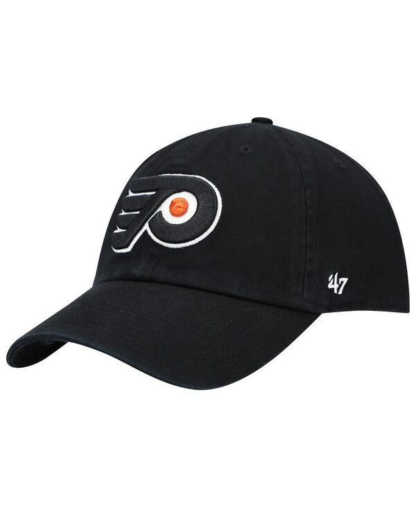 47 ブランド メンズ アクセサリー 帽子 47 Brand Mens Black Philadelphia Flyers Team Clean Up Adjustable Hat Black ブラッ