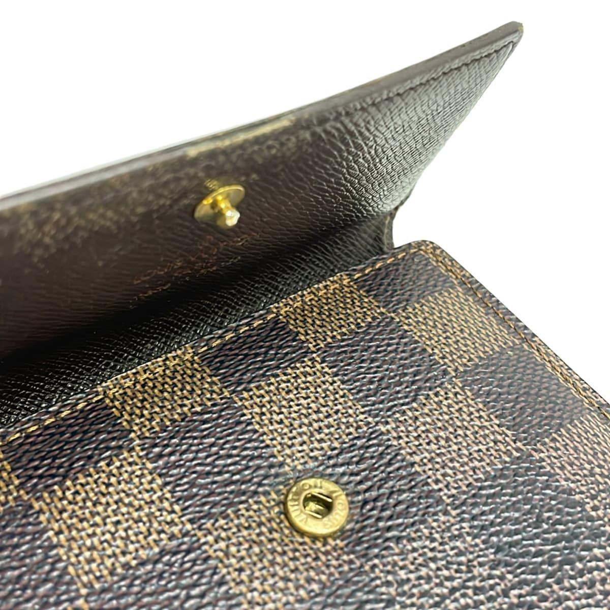 LOUIS VUITTON(ルイヴィトン) Wホック財布 ダミエ ポルトモネビエ