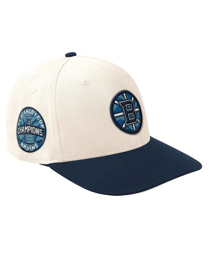 スターター メンズ アクセサリー 帽子 Starter Mens CreamNavy Boston Bruins Blue Wave Classic Adjustable Hat Cream Navy