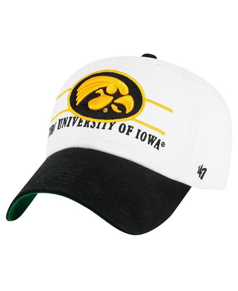 47 ブランド メンズ アクセサリー 帽子 47 Brand Mens White Iowa Hawkeyes Gridiron Clean Up Adjustable Hat White ホワイト