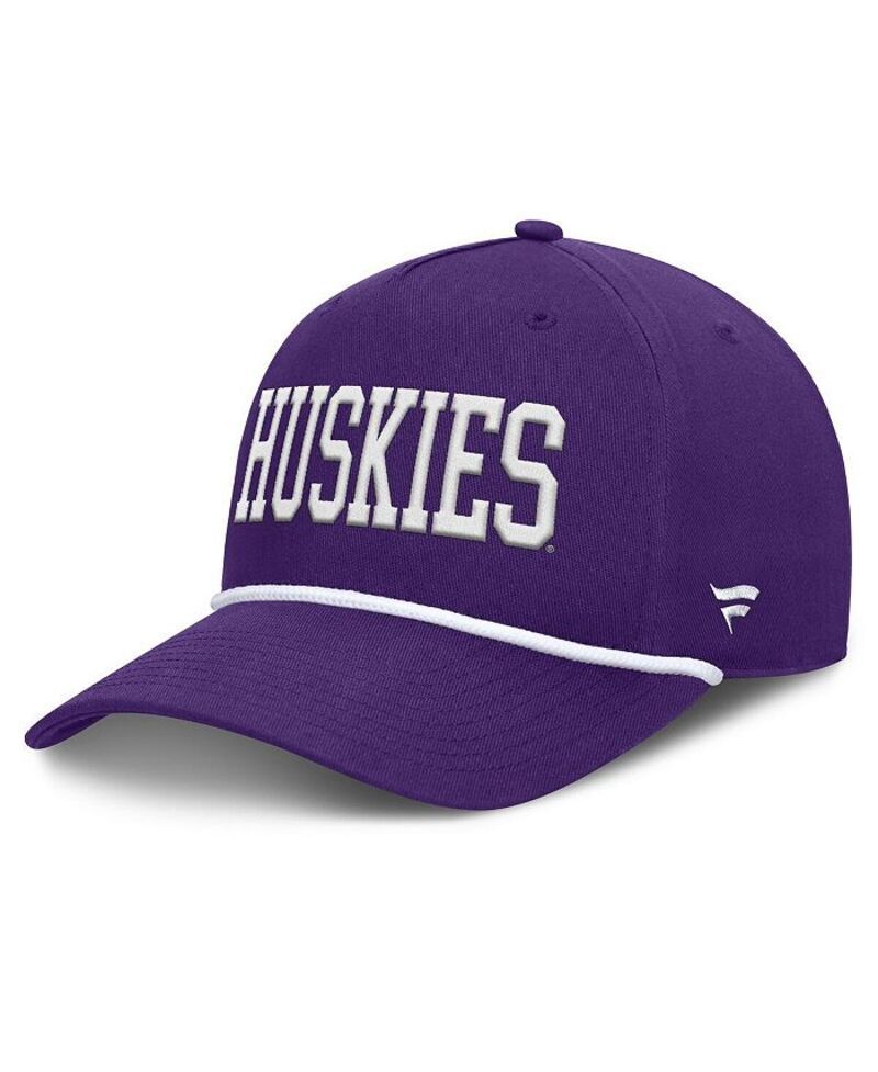 ファナティクス メンズ アクセサリー 帽子 Fanatics Mens Purple Washington Huskies Foul Ball Rope Adjustable Hat Purple パ