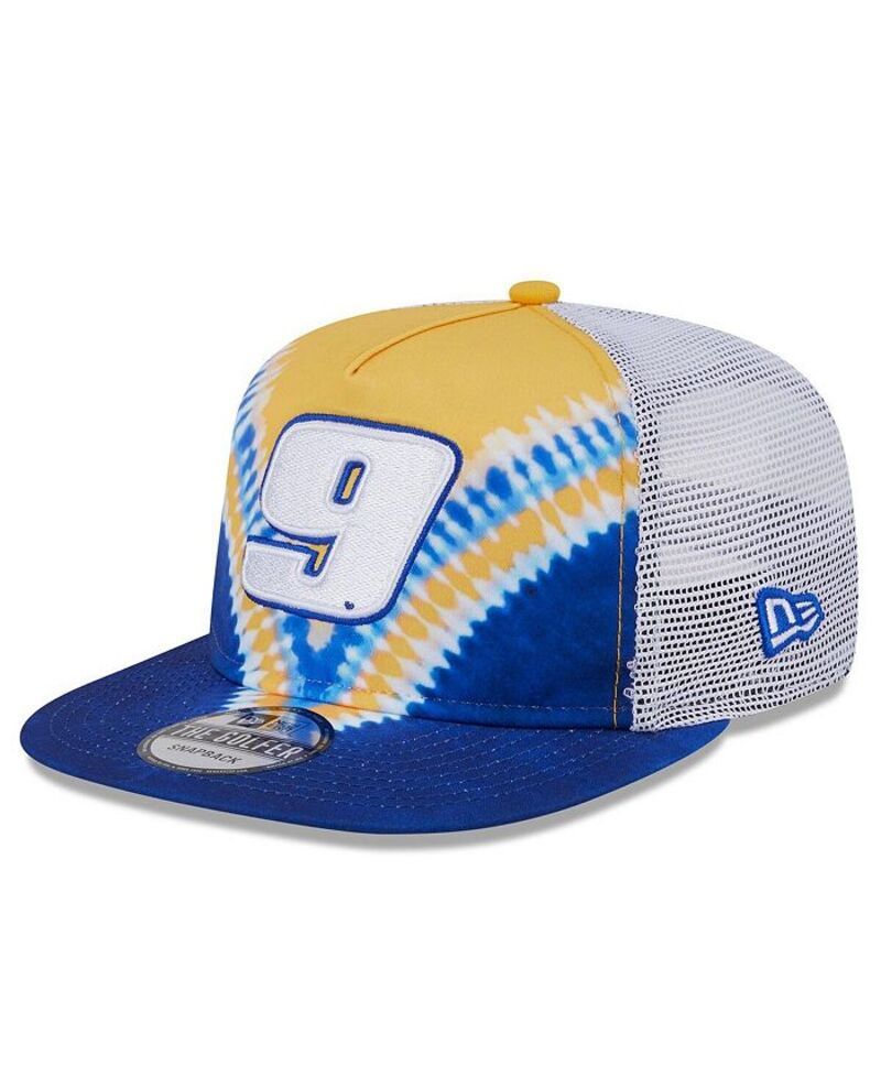 ニューエラ メンズ アクセサリー 帽子 New Era Mens Blue Chase Elliott Golfer TieDye Snapback Hat Blue ブルー