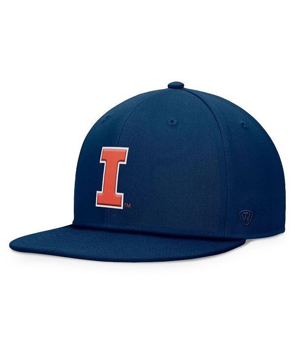 トップオブザワールド メンズ アクセサリー 帽子 Top of the World Mens Navy Illinois Fighting Illini Fundamental Snapback Ha