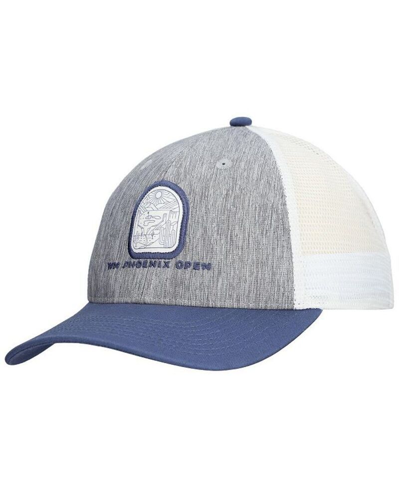 アヘッド メンズ アクセサリー 帽子 Ahead Mens Heather GrayNavy WM Phoenix Open Brant Adjustable Hat Heather Gray グレー
