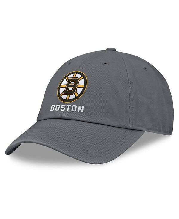 ファナティクス メンズ アクセサリー 帽子 Fanatics Mens Charcoal Boston Bruins Washed Adjustable Hat Charcoal チャコール 7,546円