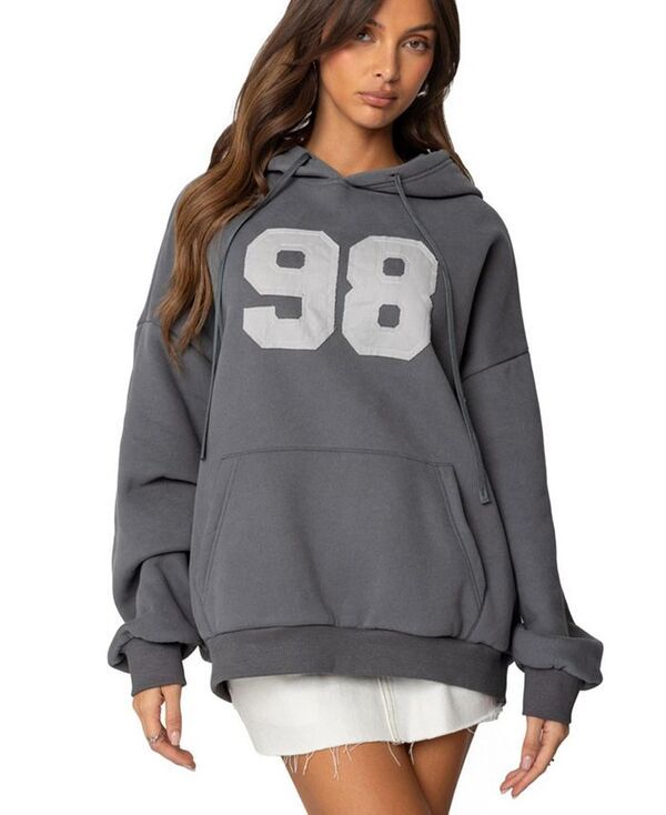 アディクテッド レディース アウター パーカー・スウェット パーカー Edikted Womens 98 Oversized Hoodie Gray グレー