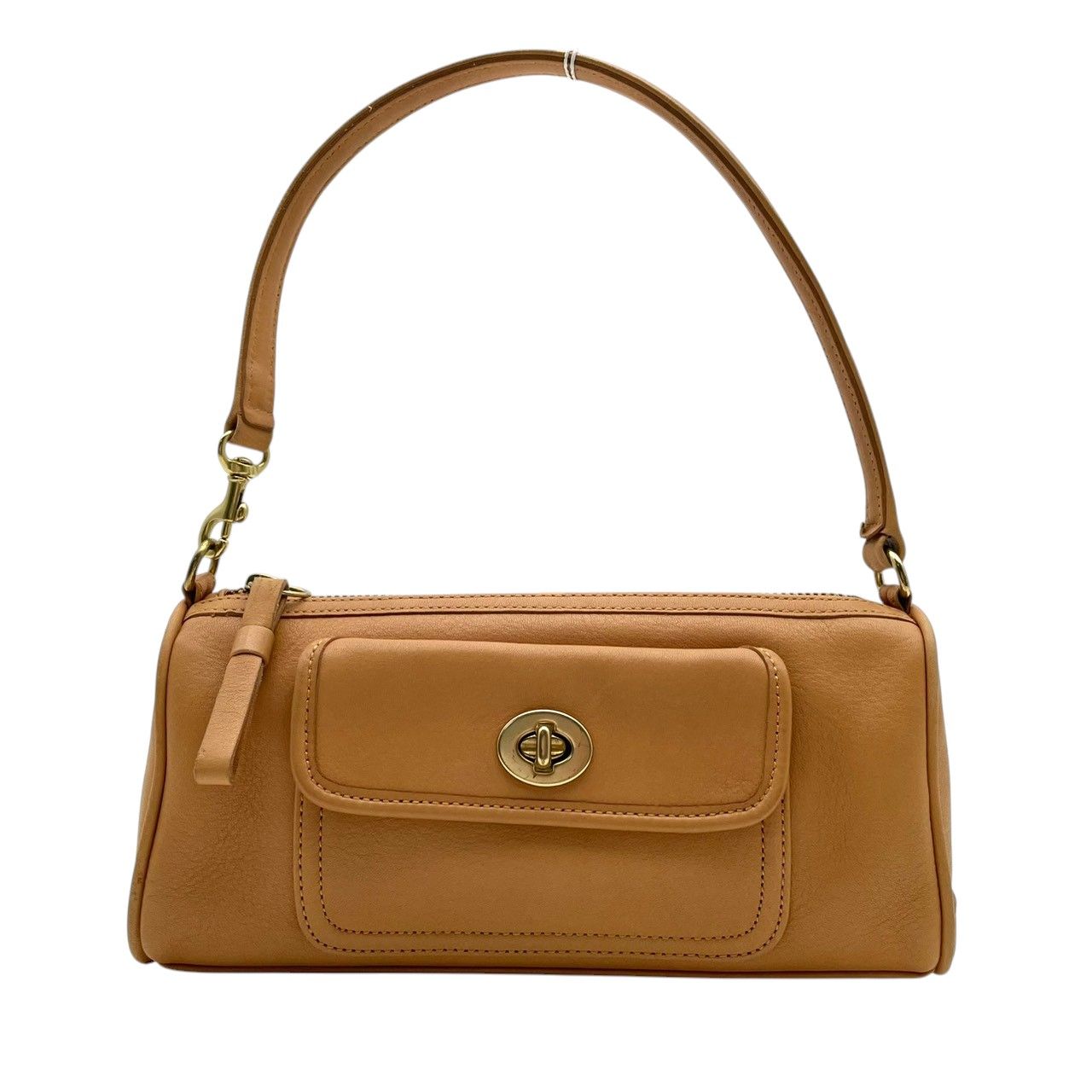 COACH オールドコーチ ショルダーバッグ ブラウン レザー ターンロック 