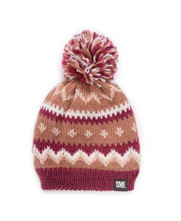 ムクルクス レディース アクセサリー 帽子 ニット MUK LUKS Womens Cuff Knit Beanie Candy Apple One Size Canyon rose
