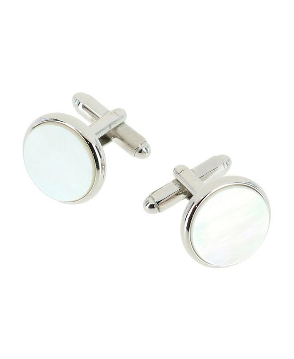 トラファルガー メンズ アクセサリー カフスボタン TRAFALGAR Sutton Round Mother of Pearl Rhodium Cufflinks Rhodium with moth 21,445円