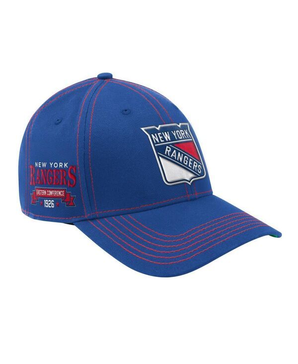スターター メンズ アクセサリー 帽子 Starter Mens Blue New York Rangers Sphere II Curved Starfit Adjustable Hat Blue