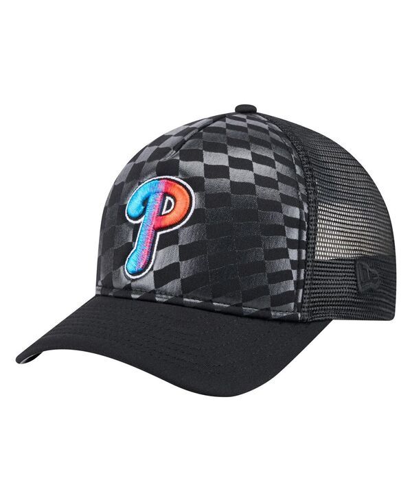 ニューエラ メンズ アクセサリー 帽子 New Era Mens Black Philadelphia Phillies Gradient 9FORTY AFrame MCrown Trucker A