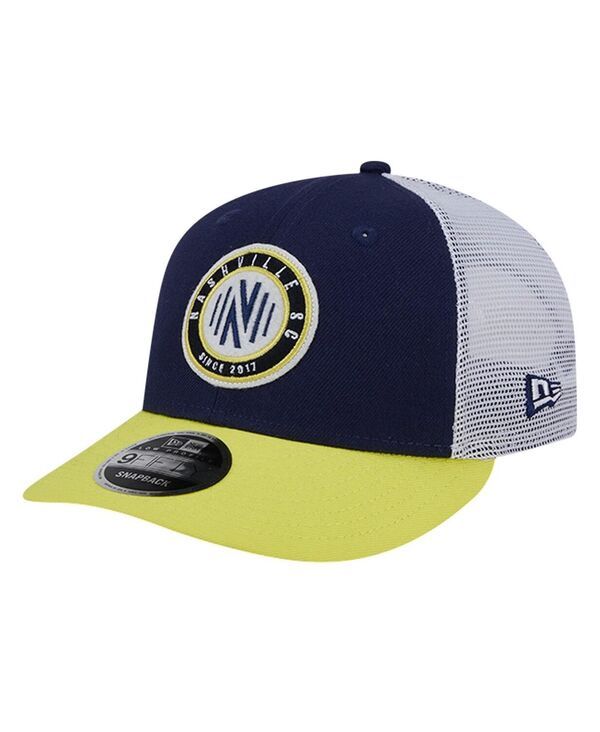 ニューエラ メンズ アクセサリー 帽子 New Era Mens Navy Nashville SC Throwback Trucker Low Profile 9FIFTY Snapback Hat