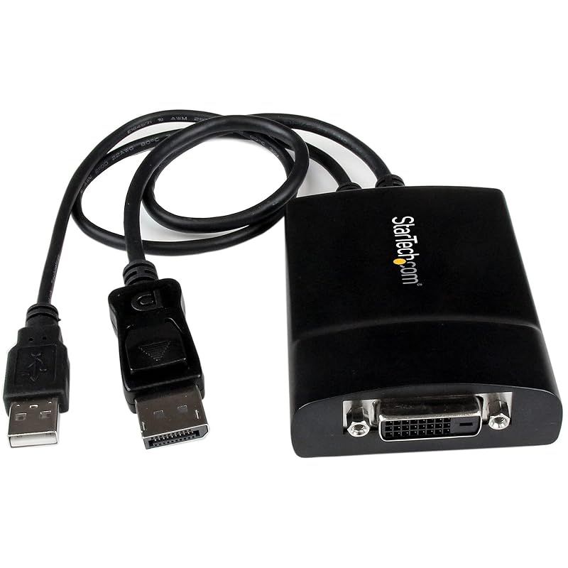 【新品】 StarTech.com DisplayPort - DVIデュアルリンク アクティブ変換アダプタ/2560x1600 60Hz/DP1.2 - DVI-D ビデオコンバータ/USBバスパワー/ラッチ付きDPコネクタ DP2DVID2 1