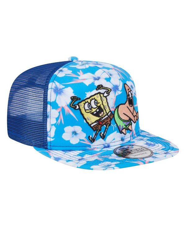 ニューエラ メンズ アクセサリー 帽子 フラワー柄 パンツ フラワー New Era Mens Blue SpongeBob SquarePants Floral Golfer Snapback Ha