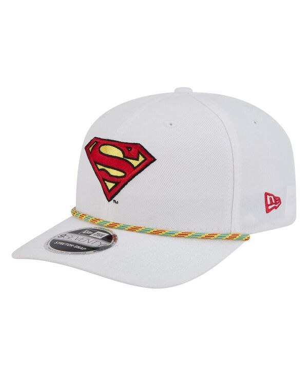ニューエラ メンズ アクセサリー 帽子 New Era Mens White Superman Rope 9SEVENTY StretchSnap Adjustable Hat White ホワイト