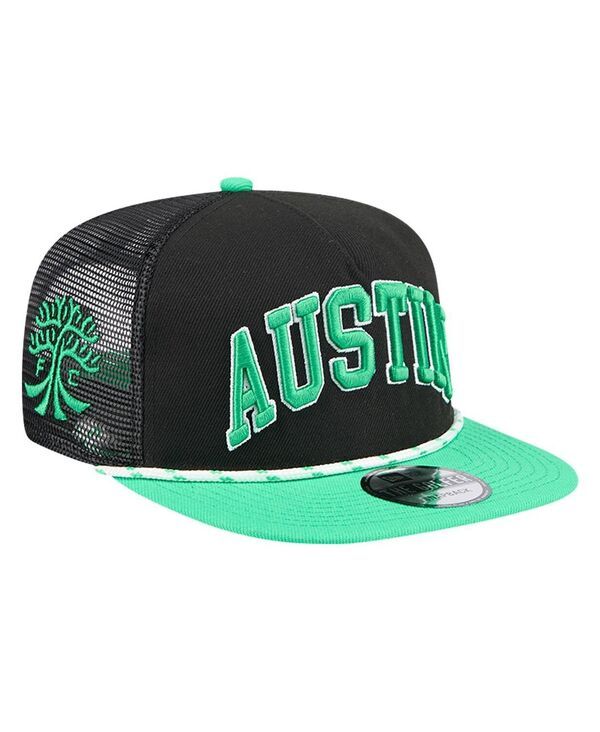 ニューエラ メンズ アクセサリー 帽子 New Era Mens Black Austin FC Throwback Golfer Snapback Hat Black ブラック