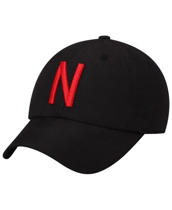 トップオブザワールド メンズ アクセサリー 帽子 Top of the World Mens Black Nebraska Huskers Staple Adjustable Hat Black ブラ