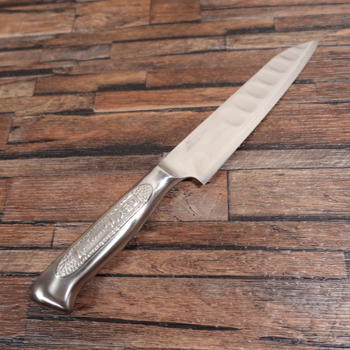 グレステン 小三徳包丁 研ぎ済 万能包丁 Glestain ディンプル付き 片刃