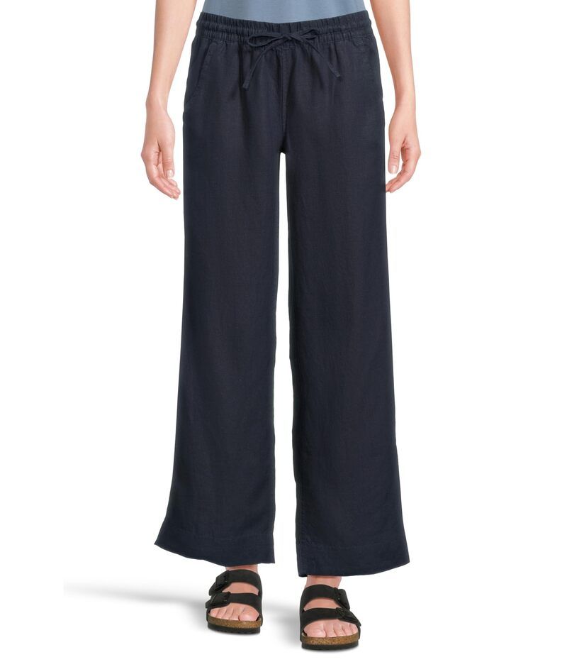 エルエルビーン レディース ボトムス カジュアルパンツ リネン LLBean Premium Linen Breezy Striped PullOn Pants Classic Navy 1 ネイビー