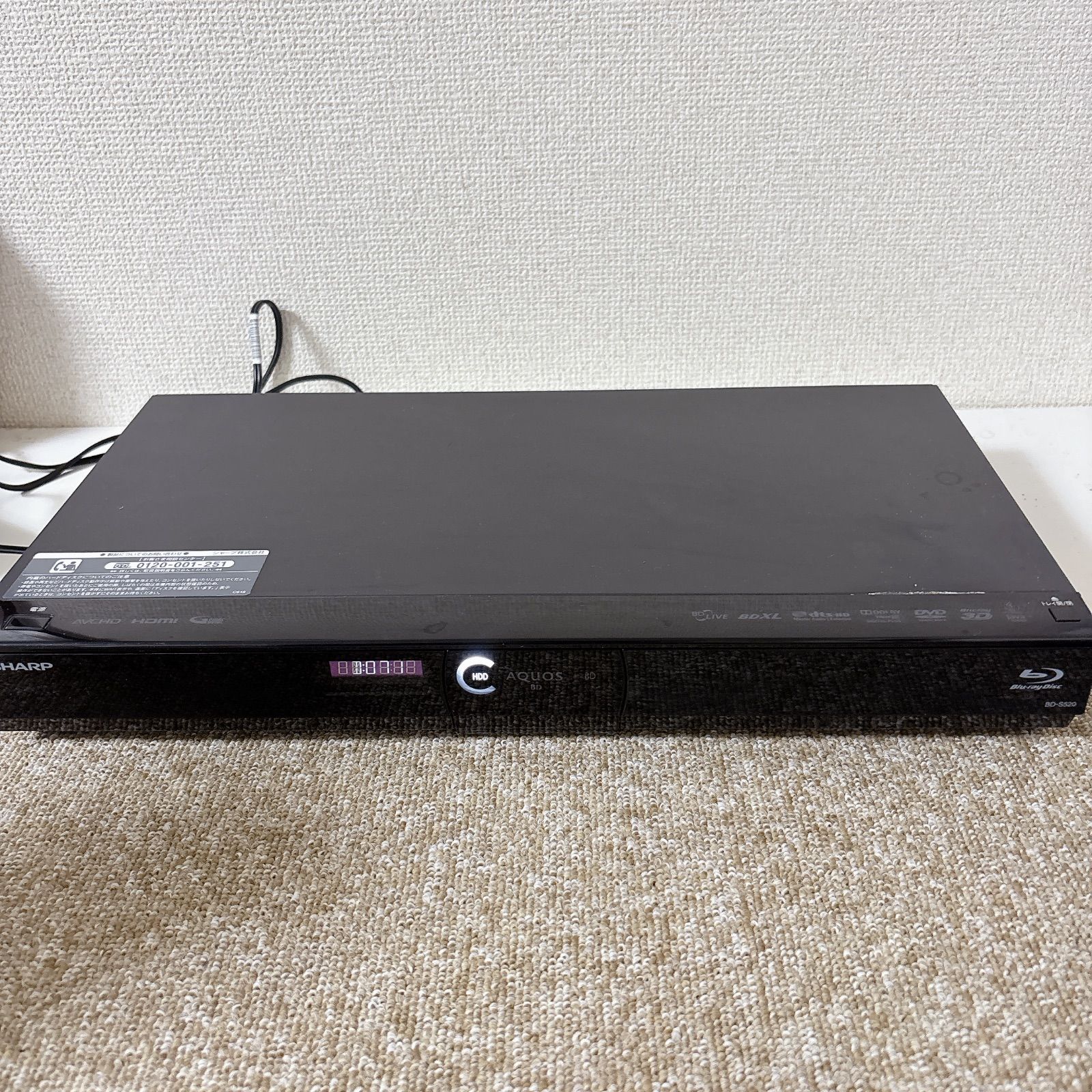 シャープ SHARP BD-S520 ブルーレイディスクレコーダー 500GB 2013年製