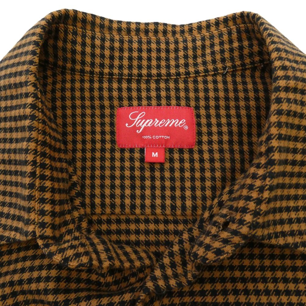 Supreme シュプリーム 16AW Houndstooth Flannel Shirt ハウンドトゥース コットン フランネル 長袖シャツ ブラウン ブラウン系 M【中古】 Supreme シュプリーム 16AW Houndstooth Flannel Shirt ハウンド