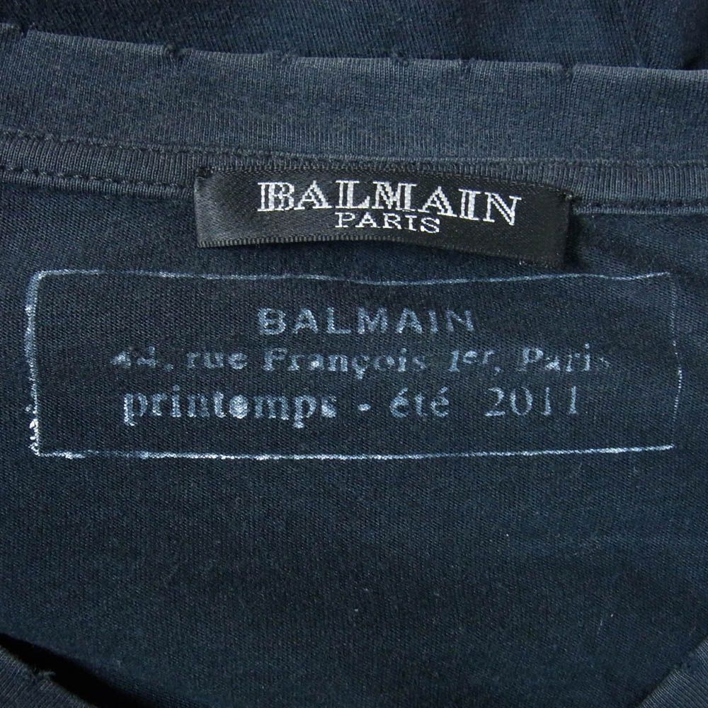 BALMAIN バルマン S1HJ601I518 GRAFFITI TEE ダメージ加工 グラフティ