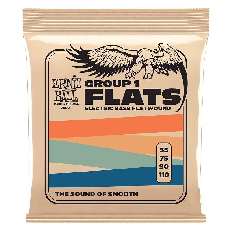 【新品】 【正規品】 ERNIE BALL 2802 ベース弦 (55-110) FLATWOUND GROUP I BASS フラットワウンド・グループ1 ベース 8,495円