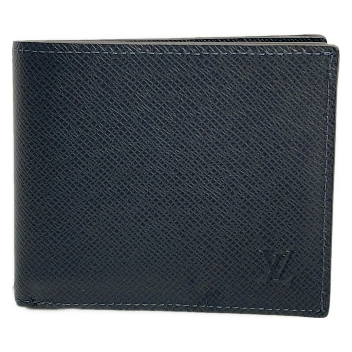 LOUIS VUITTON(ルイヴィトン) 2つ折り財布 タイガ美品 ポルトフォイユ・アメリゴ M42101 オセアン レザー