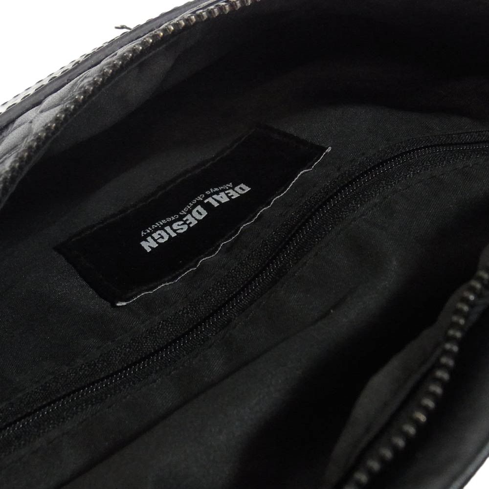 DEAL DESIGN ディールデザイン real leather shoulder bag レザー ロゴ