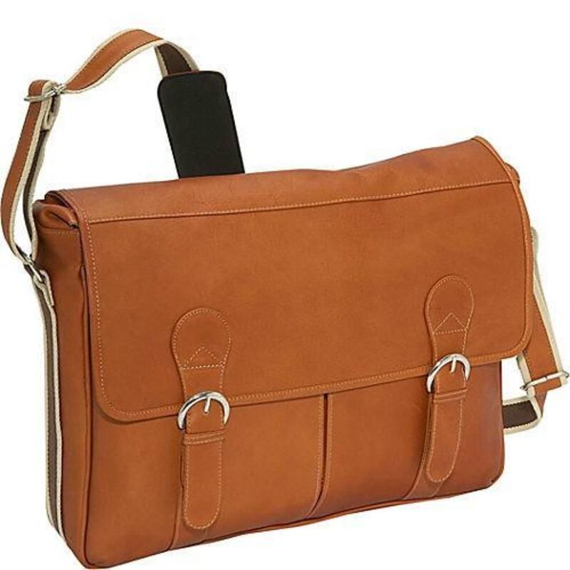 ピエル レザー メンズ バッグ ショルダーバッグ Piel Leather Classic Expandable Messenger Bag Saddle