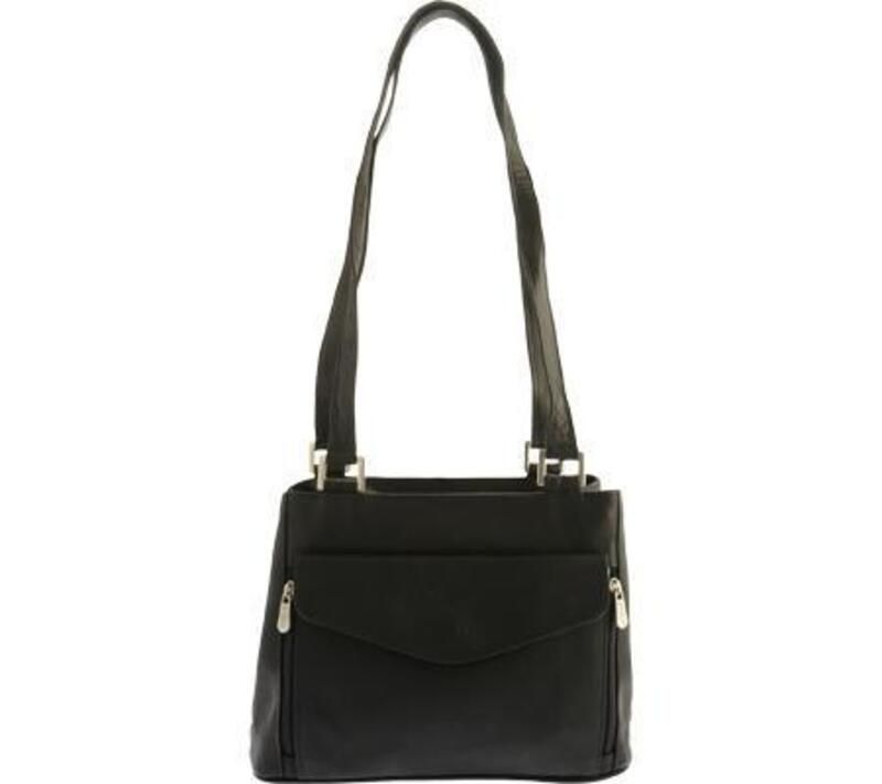 ピエル レザー メンズ バッグ ショルダーバッグ Piel Leather Double Compartment Shoulder Bag Black ブラック