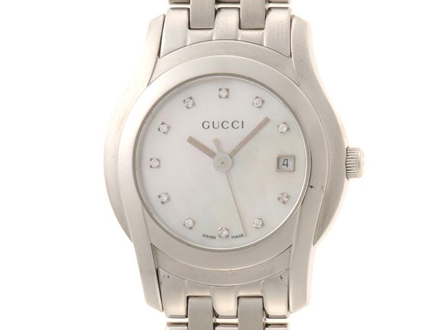 GUCCI グッチ 5500L YA055501 腕時計 ステンレススチール ホワイト