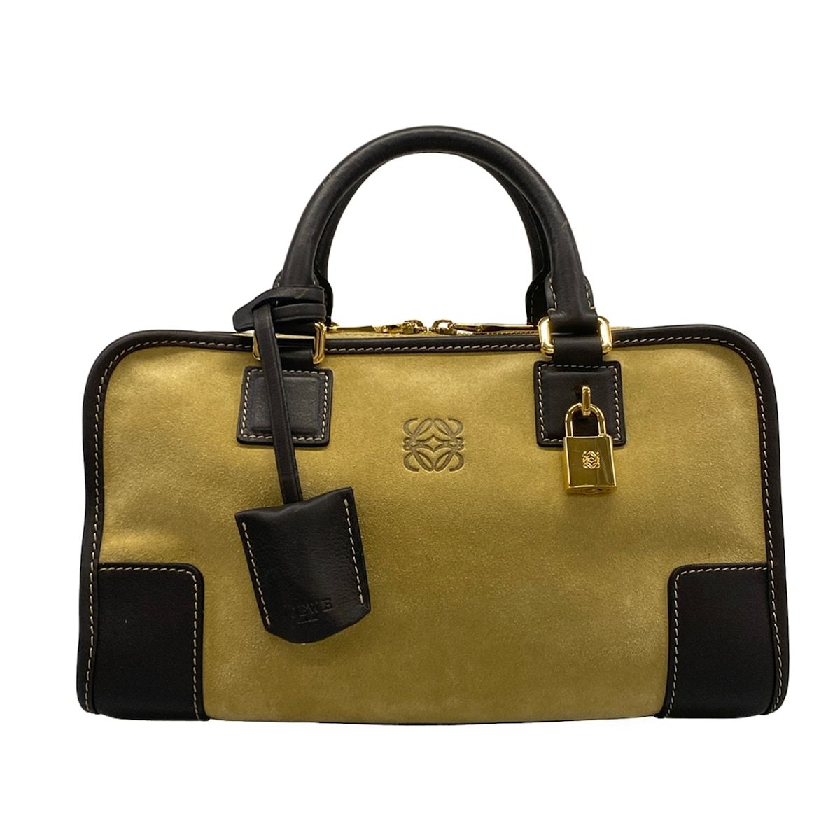 LOEWE(ロエベ) ハンドバッグ アマソナ28 352.61.A03 ライトブラウン×ダークブラウン レザー