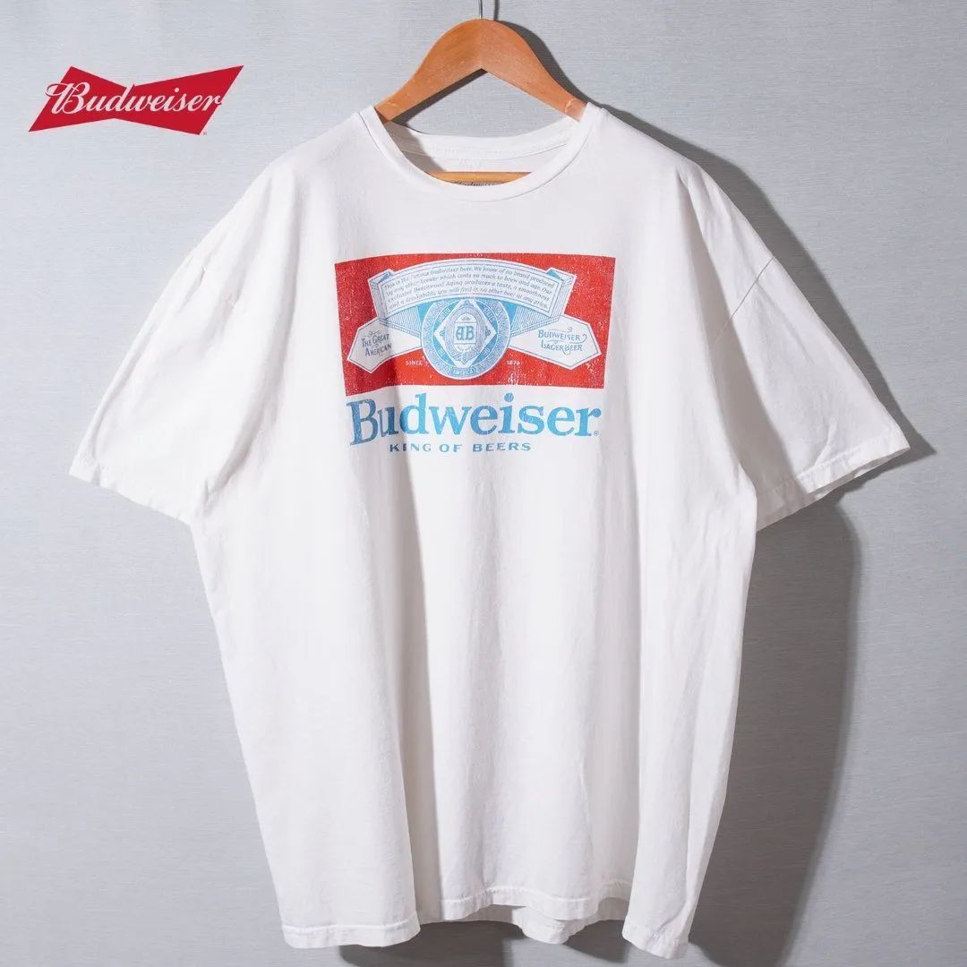 バトナー　Tシャツ　白　サイズ2 バドワイザー Budweiser Tシャツ XXL ホワイト 白 アドバタイジング