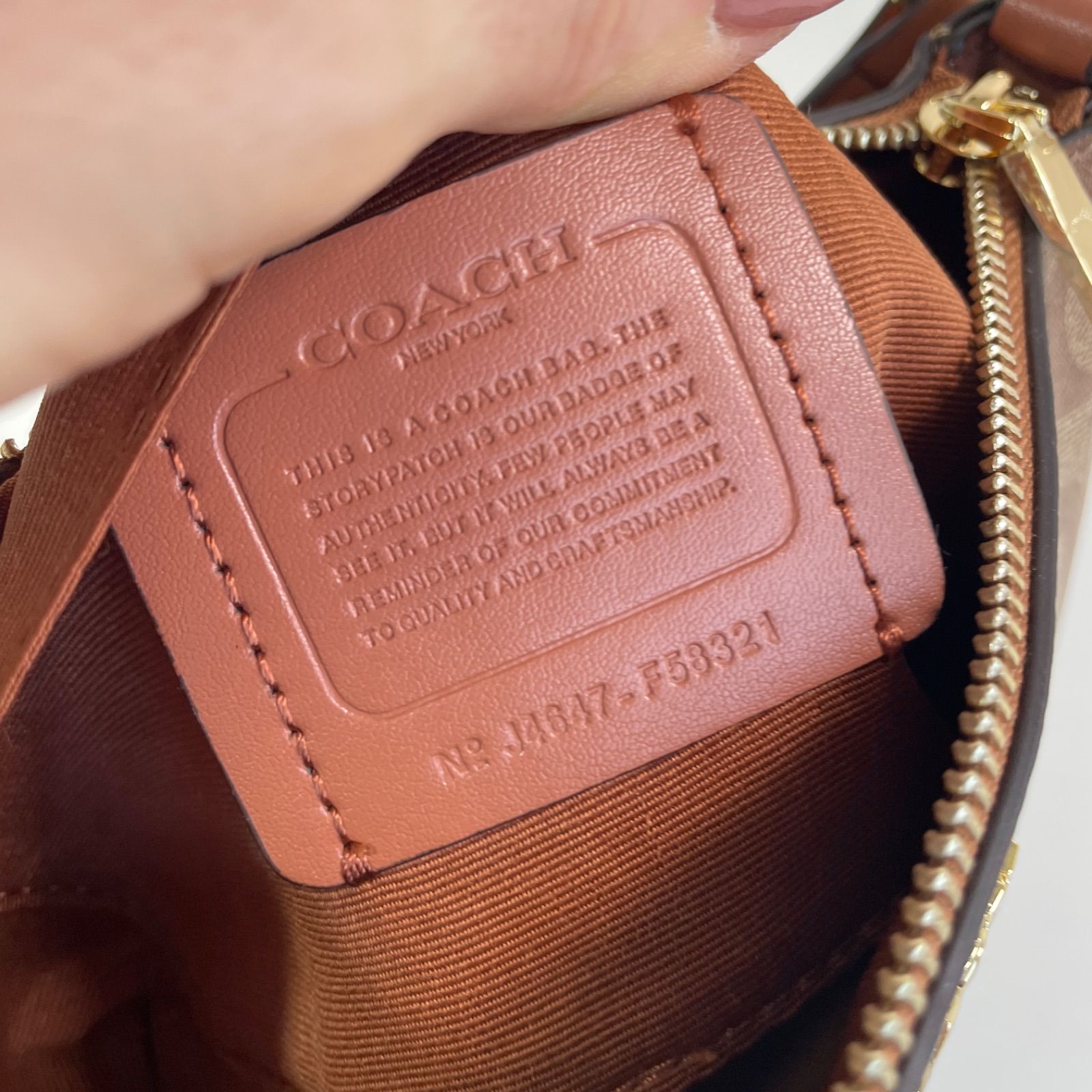 レディース 未使用品 COACH ショルダーバッグ シグネチャー 2WAY ブラウン