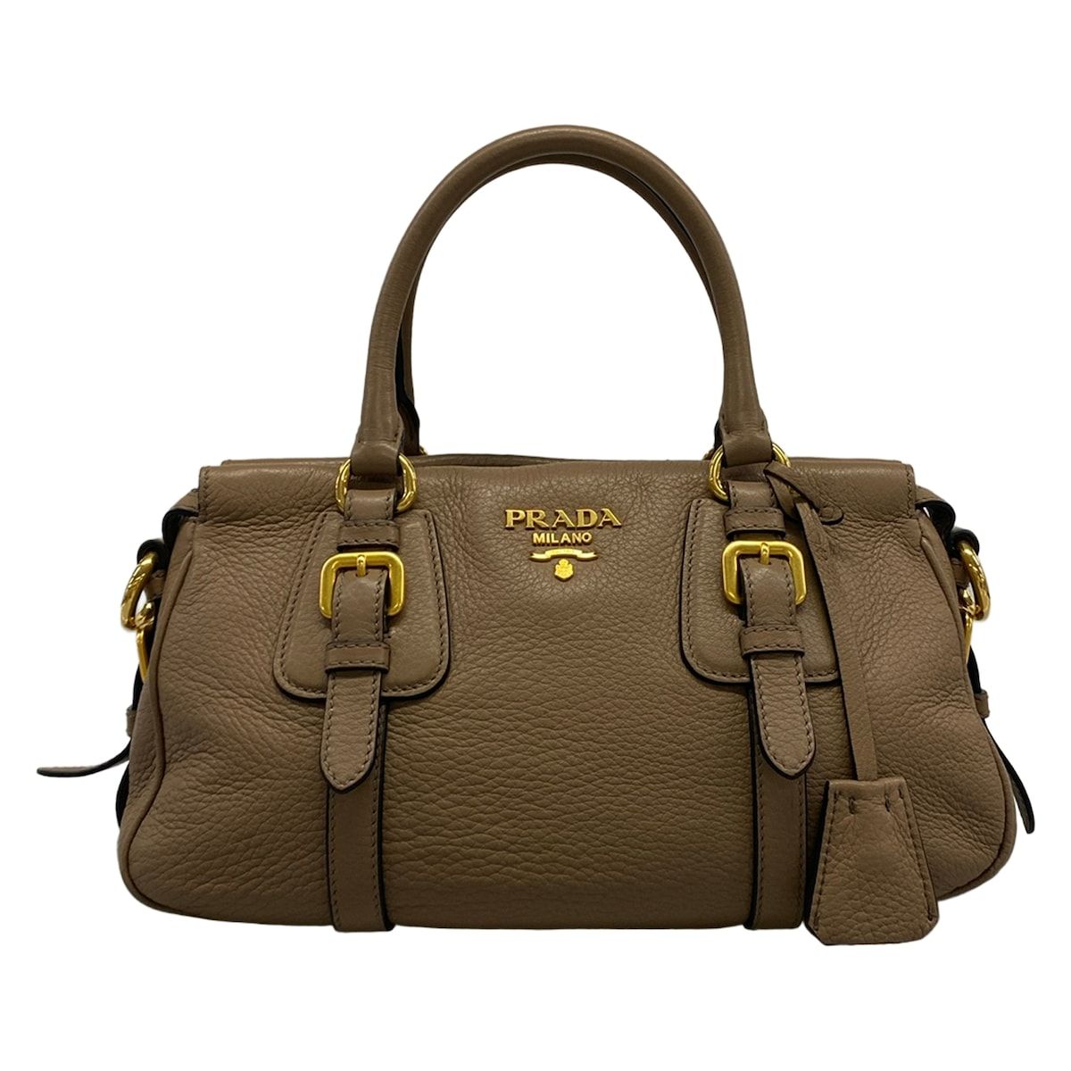 PRADA(プラダ) ハンドバッグ - 1BA125 ブラウン レザー