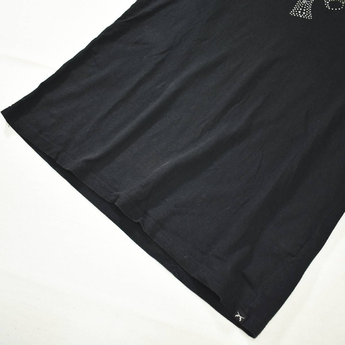 ロアー Roar 長袖 クロスガン ラインストーン Vネック Tシャツ ロンT
