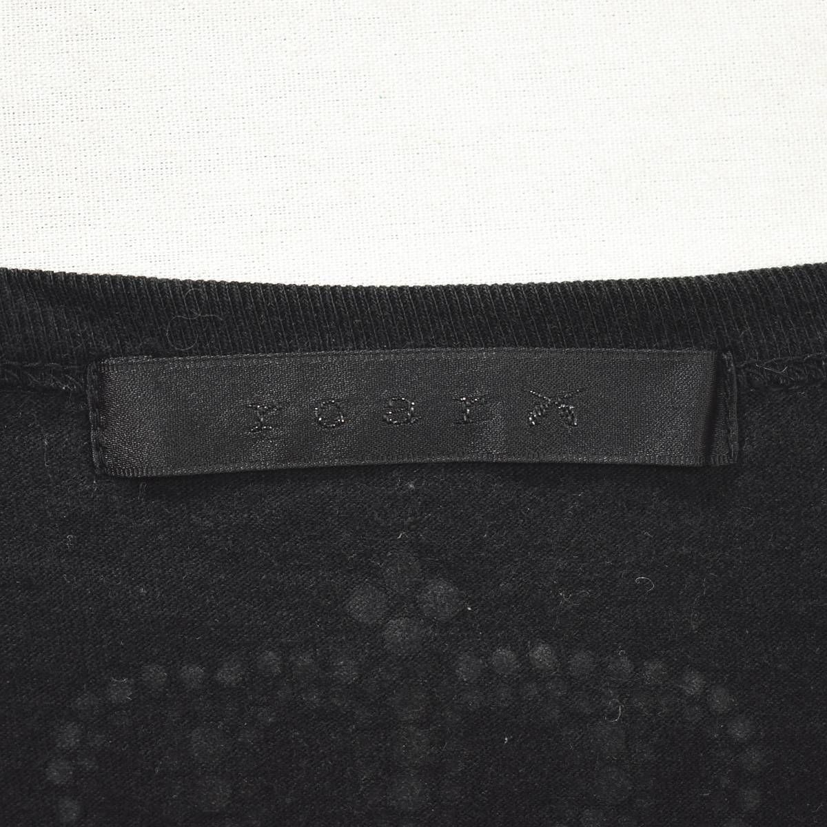 ロアー Roar 長袖 クロスガン ラインストーン Vネック Tシャツ ロンT
